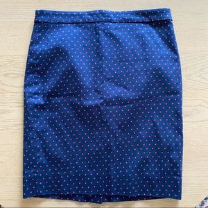 J.Crew The Pencil Skirt Polka Dots
